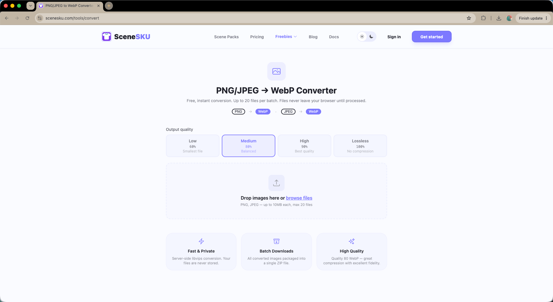 Free PNG to WebP Converter — Bulk Convert Images Online